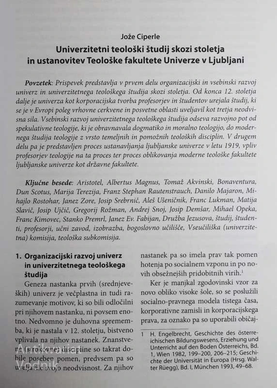 90 LET TEOLOŠKE FAKULTETE V LJUBLJANI