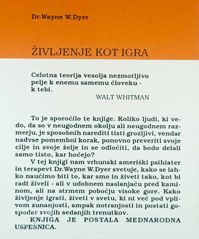 ŽIVLJENJE KOT IGRA, dr. Wayne W. Dyer