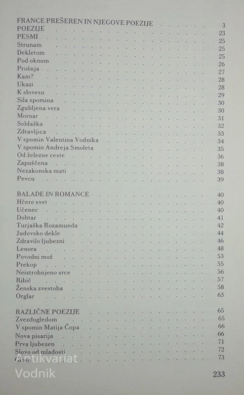 POEZIJE DOKTORJA FRANCETA PREŠERNA