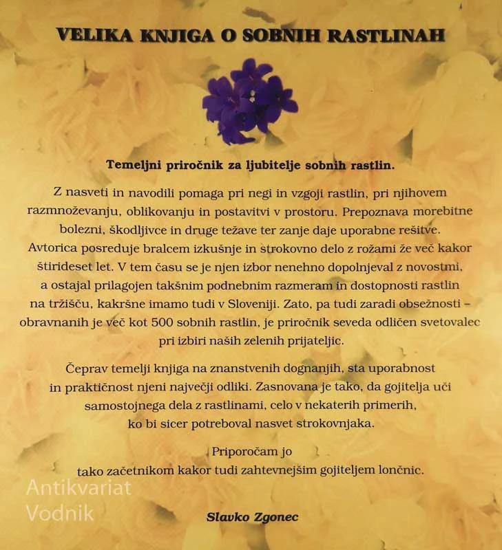 VELIKA KNJIGA O SOBNIH RASTLINAH, Margot Schubert