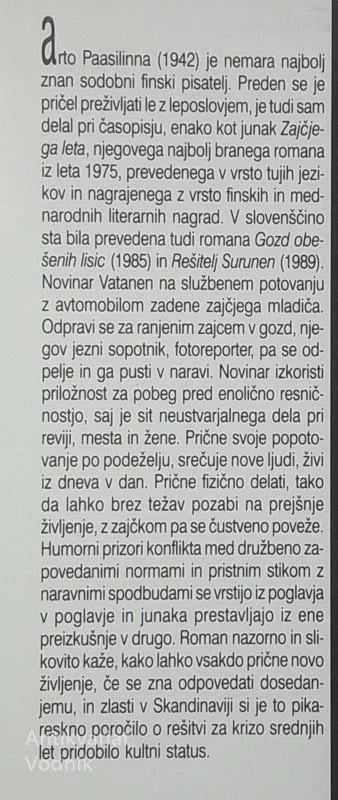 ZAJČJE LETO, Arto Paasilinna