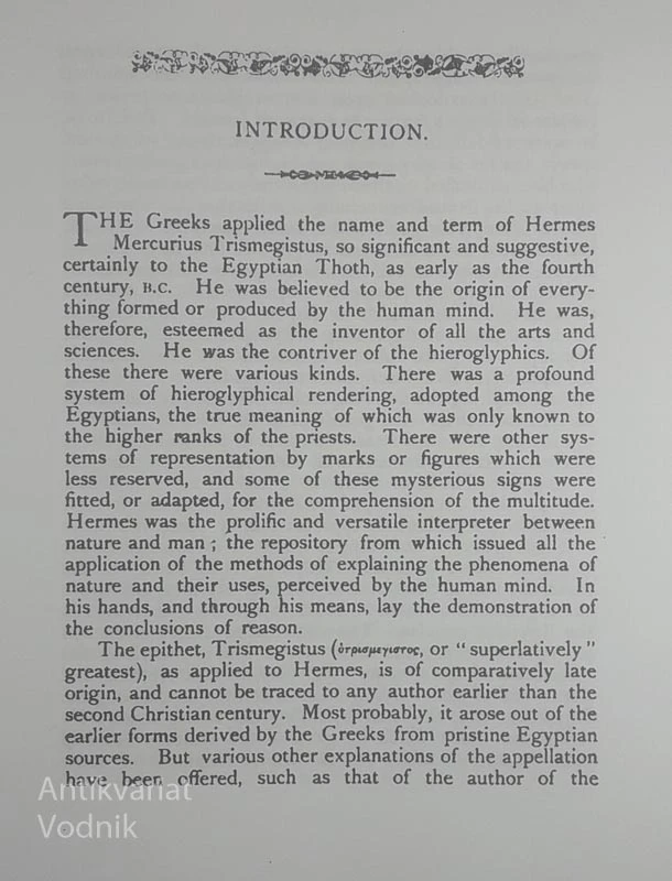 THE DIVINE PYMANDER OF HERMES MERCURIUS TRISMEGISTUS (1884), več avtorjev