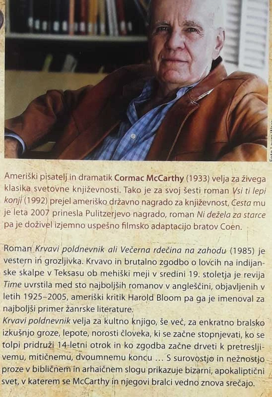 KRVAVI POLDNEVNIK, Cormac McCarthy