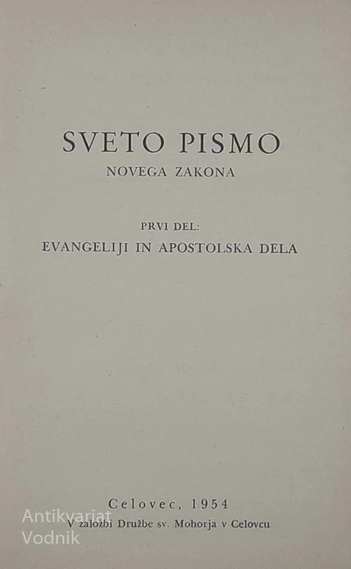 SVETO PISMO NOVEGA ZAKONA