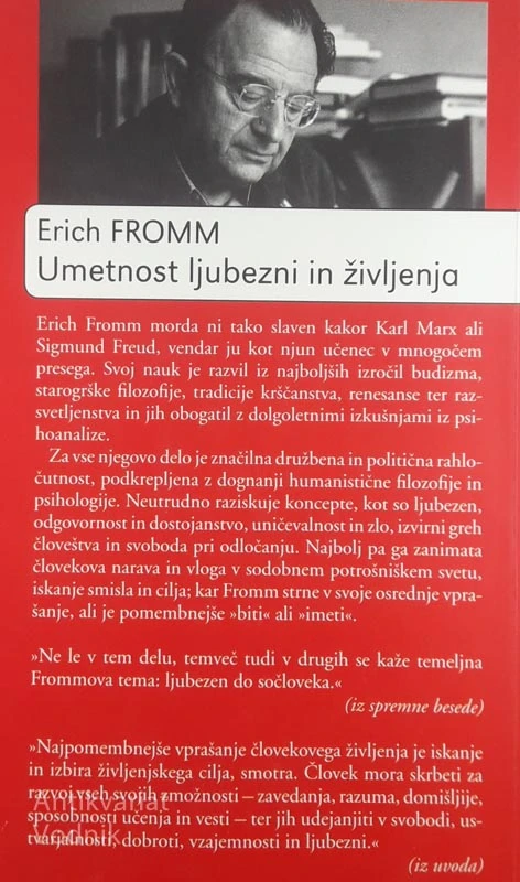 UMETNOST LJUBEZNI IN ŽIVLJENJA, Fromm