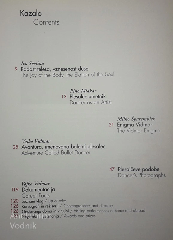VOJKO VIDMAR, baletni plesalec