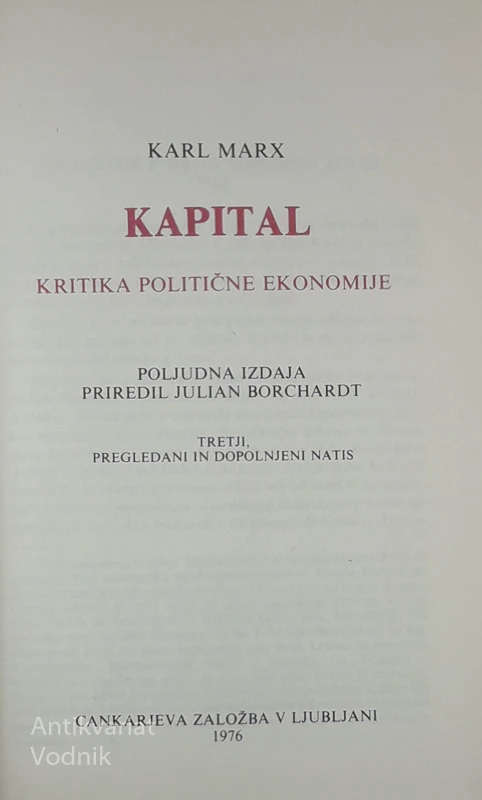 KAPITAL, Marx-Borchardt