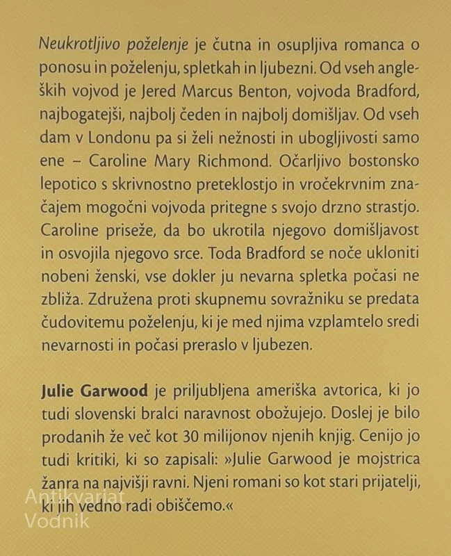 NEUKROTLJIVO POŽELENJE, Julie Garwood