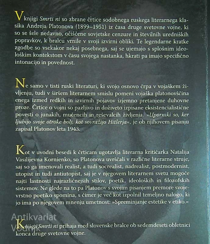 SMRTI NI; ČRTICE O VOJNI, Andrej Platonov