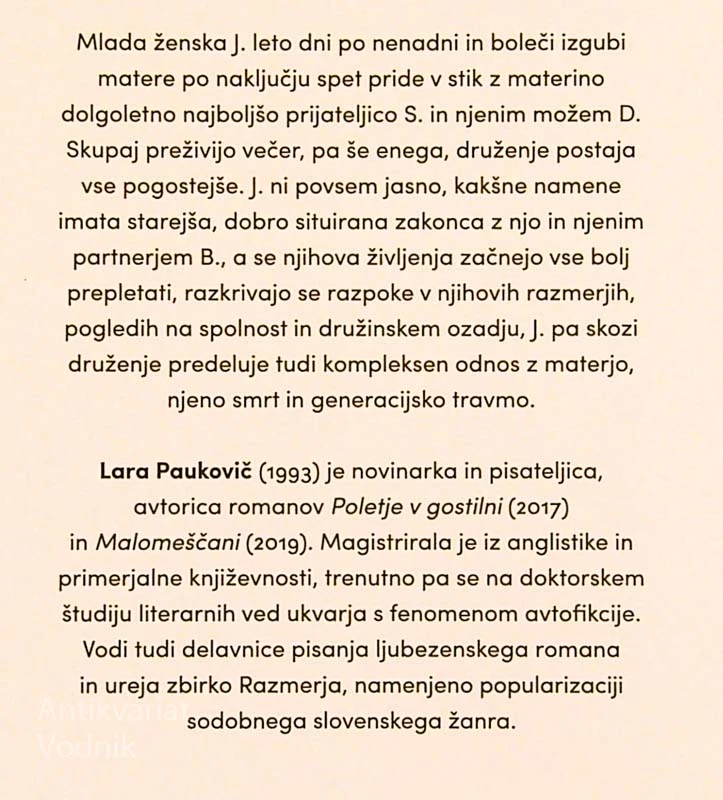 MIZA ZA ŠTIRI, Lara Paukovič