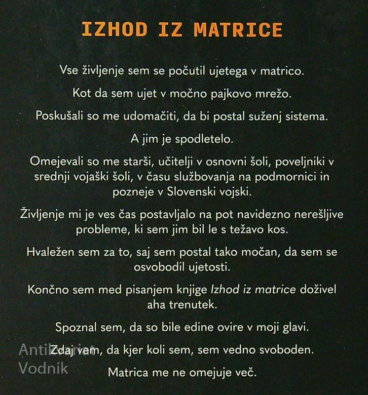 IZHOD IZ MATRICE, Marjan Ogorevc