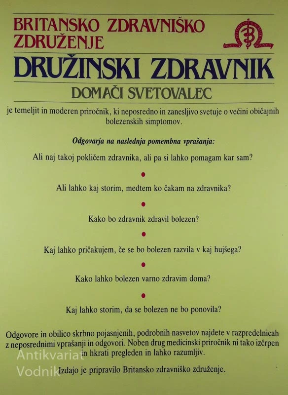 DRUŽINSKI ZDRAVNIK, DOMAČI SVETOVALEC