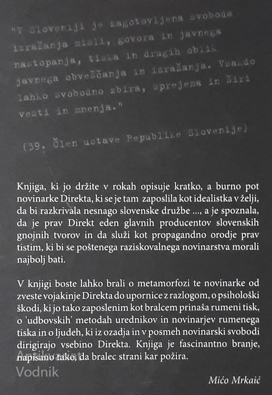 OPERACIJA DIREKT, Ana Jud (analiza slovenskega žurnalizma)