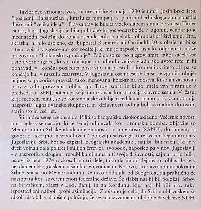 NIKOLI VEČ YU?; BELA KNJIGA O RAZPADU JUGOSLAVIJE, Boris Jež
