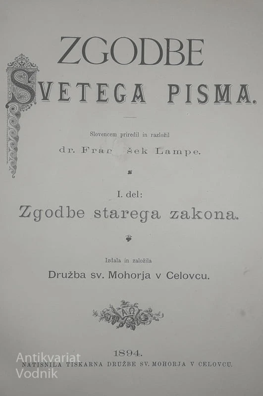 ZGODBE SVETEGA PISMA, I. DEL
