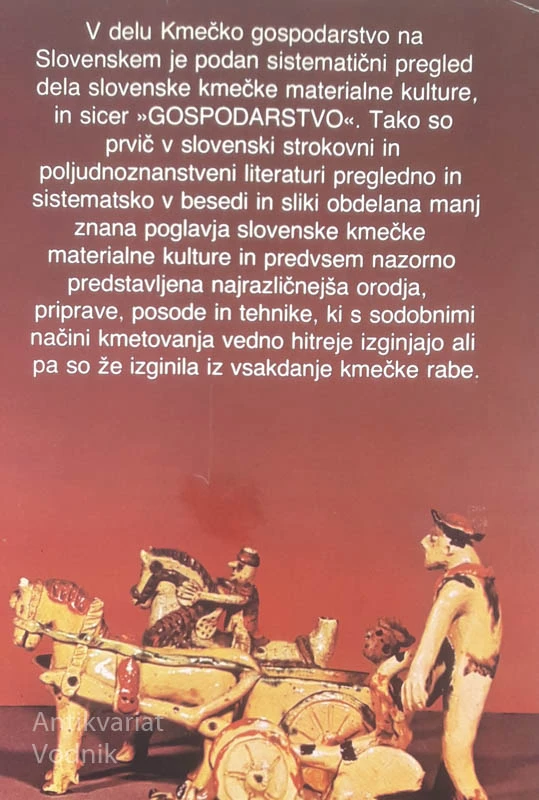 KMEČKO GOSPODARSTVO NA SLOVENSKEM, Dr. Marija Makarovič