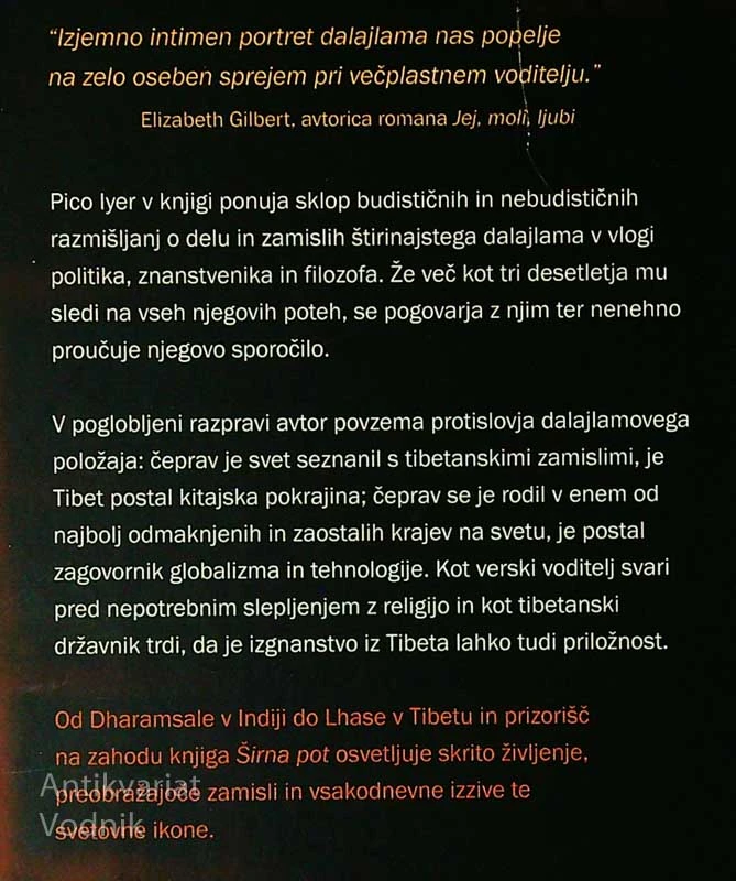 ŠIRNA POT; SVETOVNO POPOTOVANJE ŠTIRINAJSTEGA DALAJLAMA, Pico Iyer
