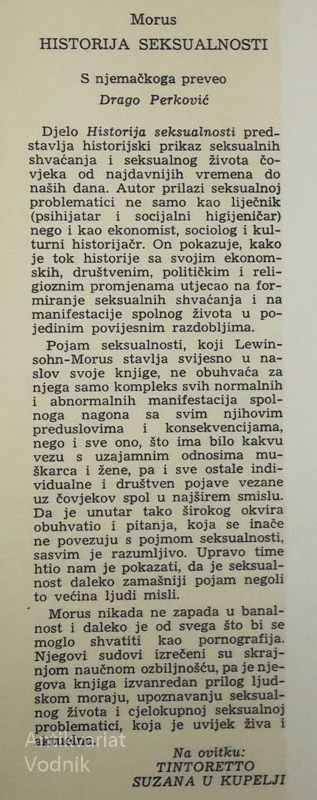 HISTORIJA SEKSUALNOSTI, Morus