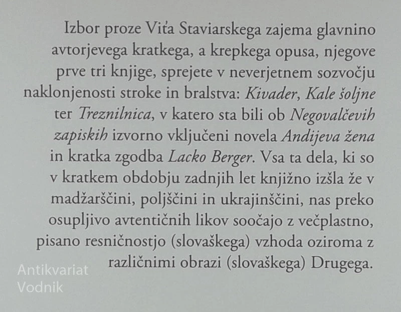 KIVADER IN DRUGE NOVELE, Vito Staviarsky