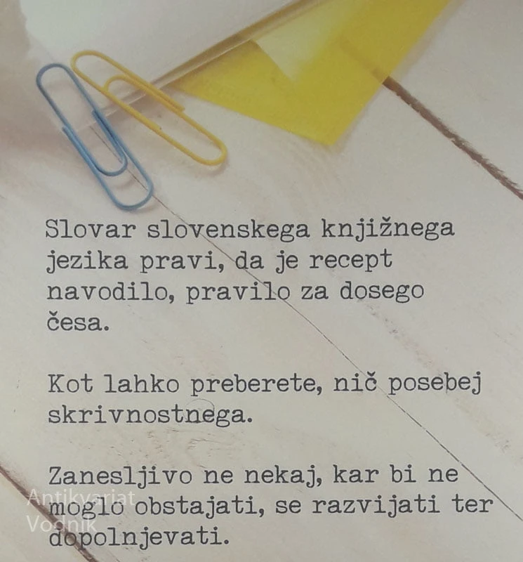 RECEPTI V VZGOJI, Marko Juhant