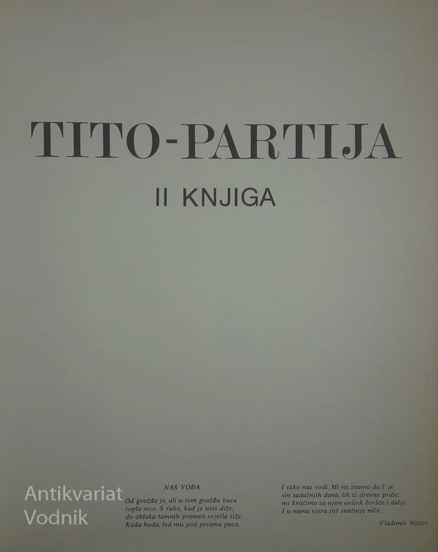 TITO PARTIJA I., II. in III. knjiga, več avtorjev