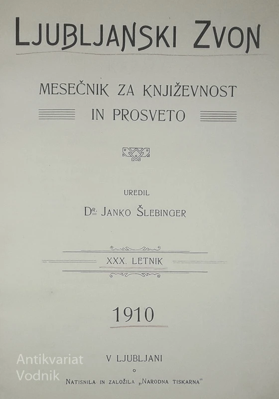 LJUBLJANSKI ZVON 1910