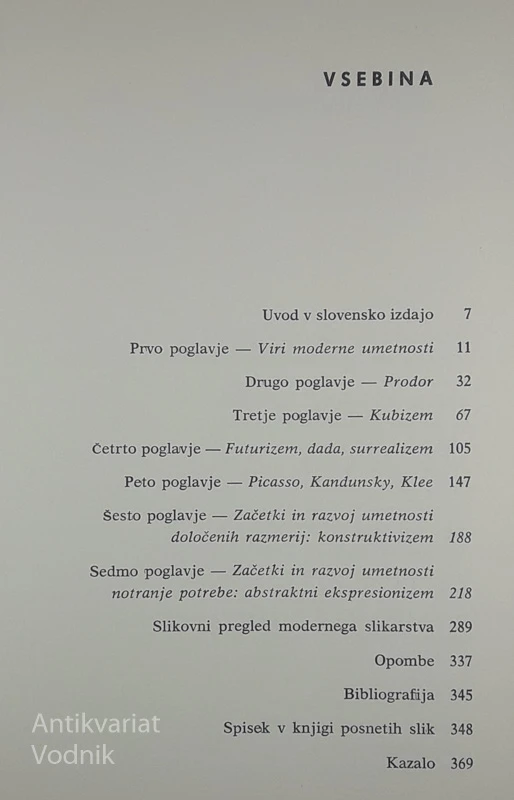 ZGODOVINA MODERNEGA SLIKARSTVA OD CEZZANA DO PICASSA, H. Read
