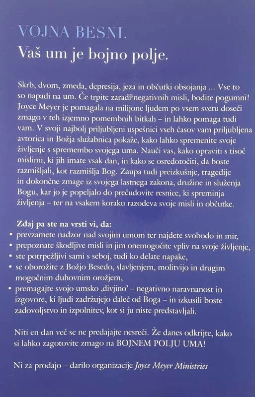 BITKA V UMU, Joyce Meyer