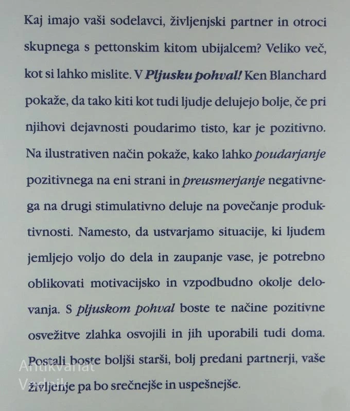 PLJUSK POHVAL! MOČ POZITIVNIH ODNOSOV, Ken Blanchard