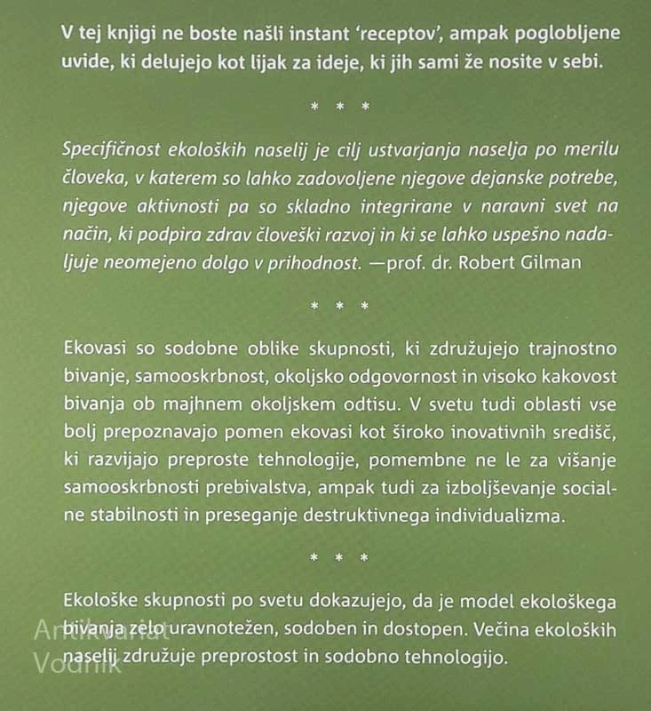 EKOLOŠKA NASELJA IN TRAJNOSTNA KULTURA BIVANJA, Nara Petrovič