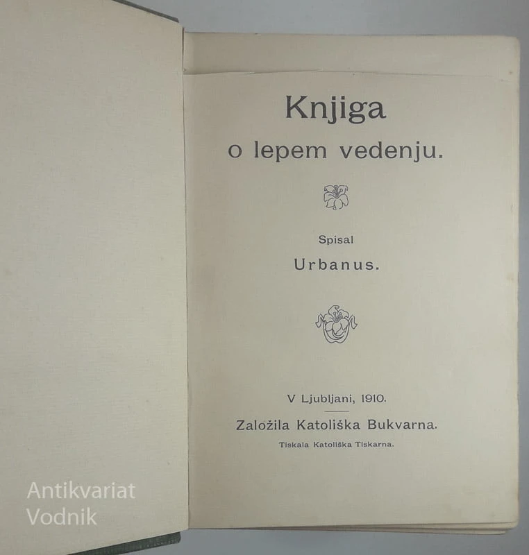 KNJIGA O LEPEM VEDENJU, spisal Urbanus