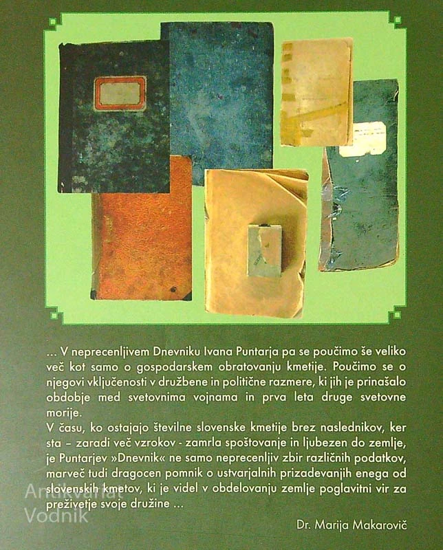 MOJE DELO, DOŽIVETJA IN POGLEDI; DNEVNIK 1923-1943, Ivan Puntar – Štacnar