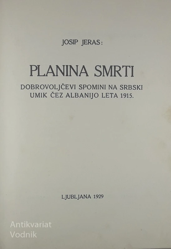 PLANINA SMRTI, Josip Jeras