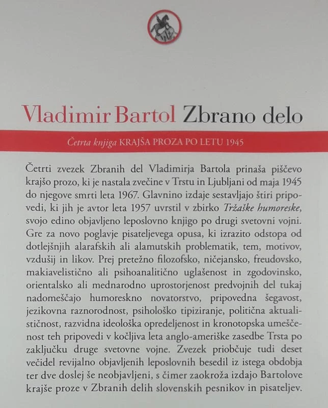 ZBRANO DELO, Vladimir Bartol