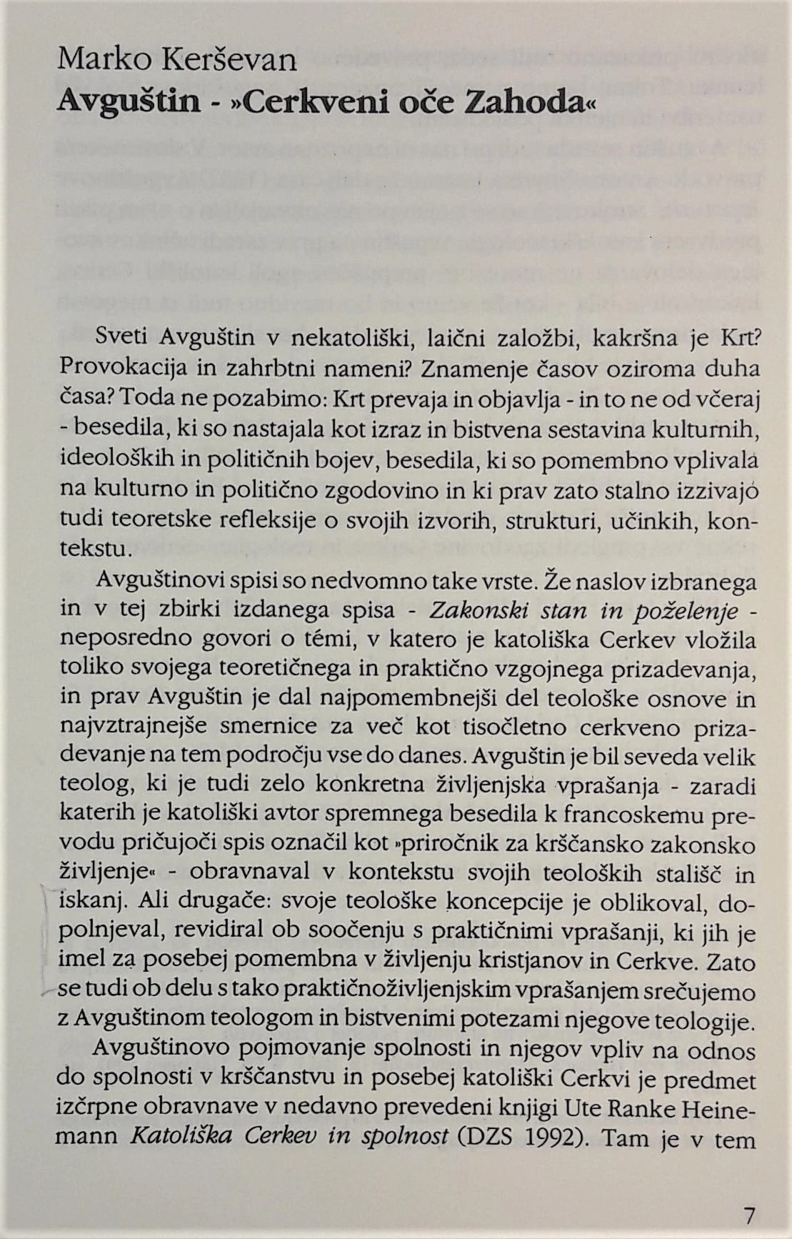 Avrelij Avguštin, ZAKONSKI STAN IN POŽELENJE