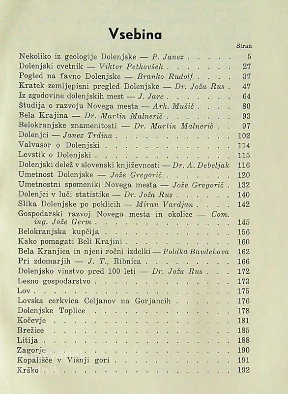 DOLENJSKA, več avtorjev