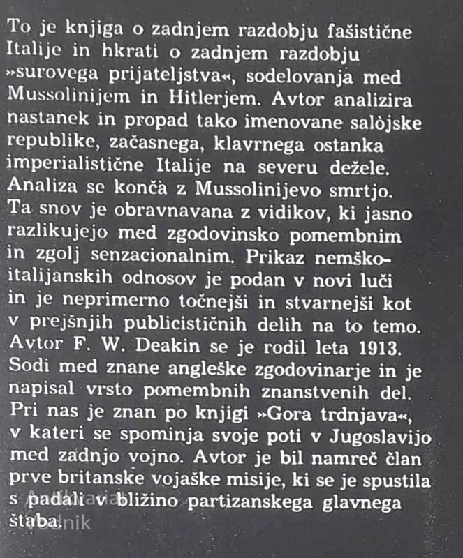 MUSSOLINIJEVIH ŠESTO DNI, F. W. Deakin