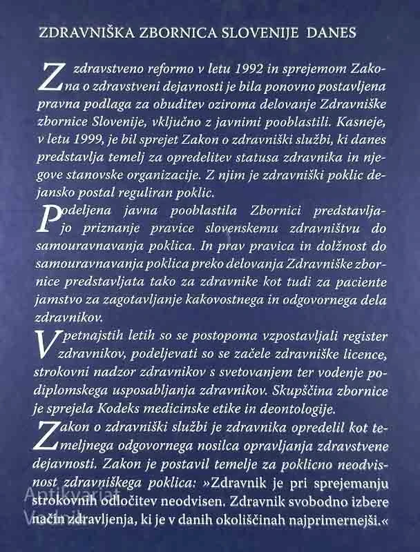 ZDRAVNIŠKE ZBORNICE NA OZEMLJU SLVOENIJE 1893-2012
