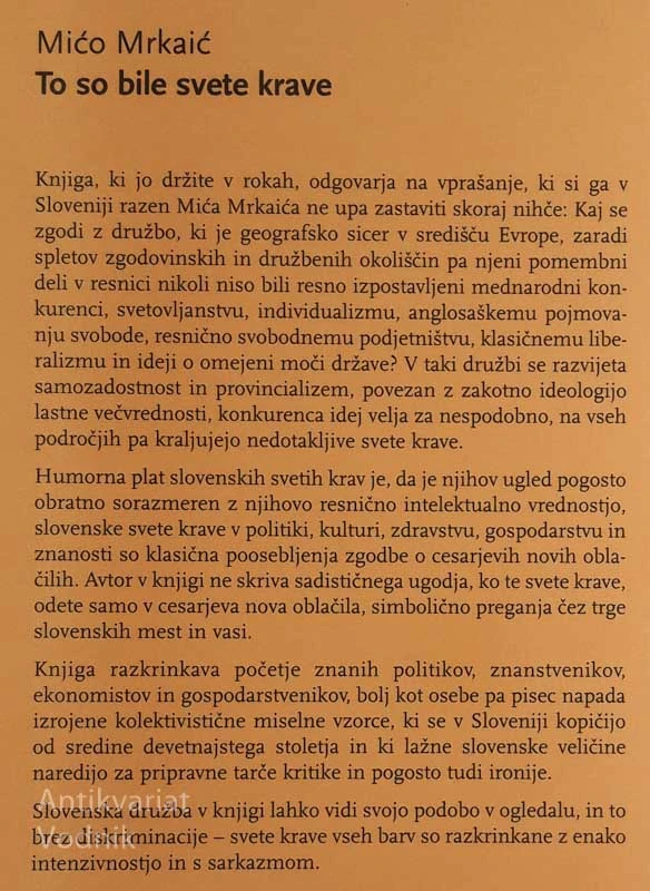TO SO BILE SVETE KRAVE, Mićo Mrkaić