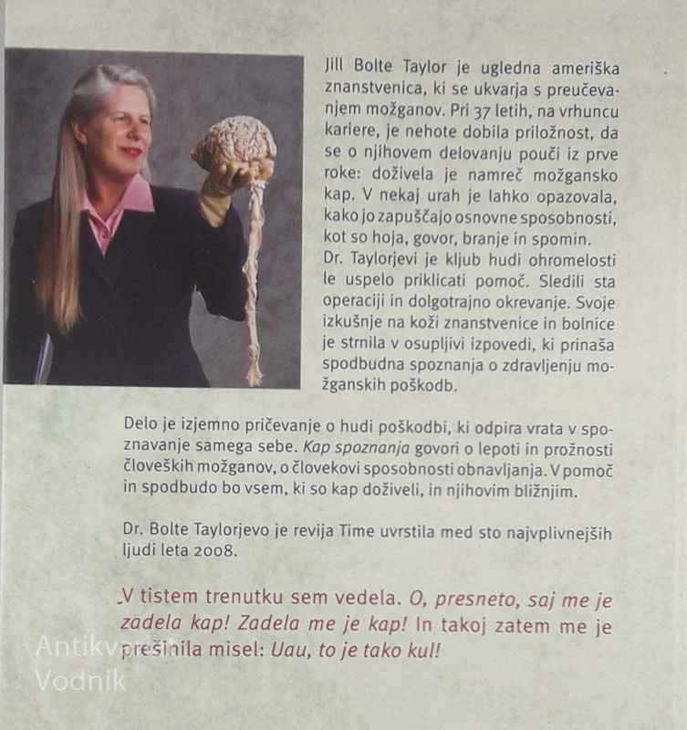 KAP SPOZNANJA, Dr. Jill Bolte Taylor