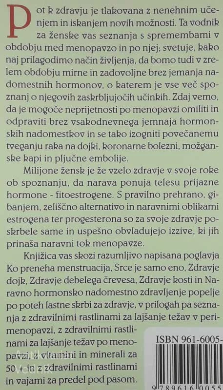 HORMONSKO NADOMESTNO ZDRAVLJENJE, dr. M. Sara Rosenthal
