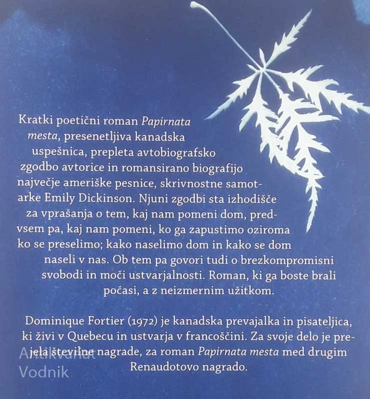 PAPIRNATA MESTA, Dominique Fortier