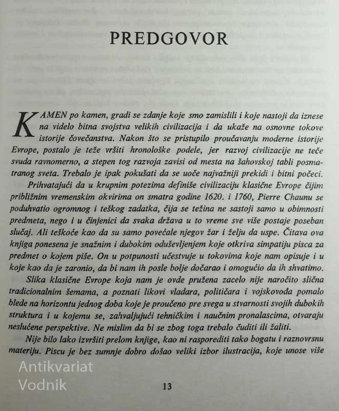 CIVILIZACIJA KLASIČNE EVROPE, Pierre Chaunu