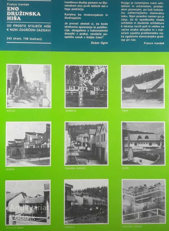 ENODRUŽINSKA HIŠA, France Ivanšek