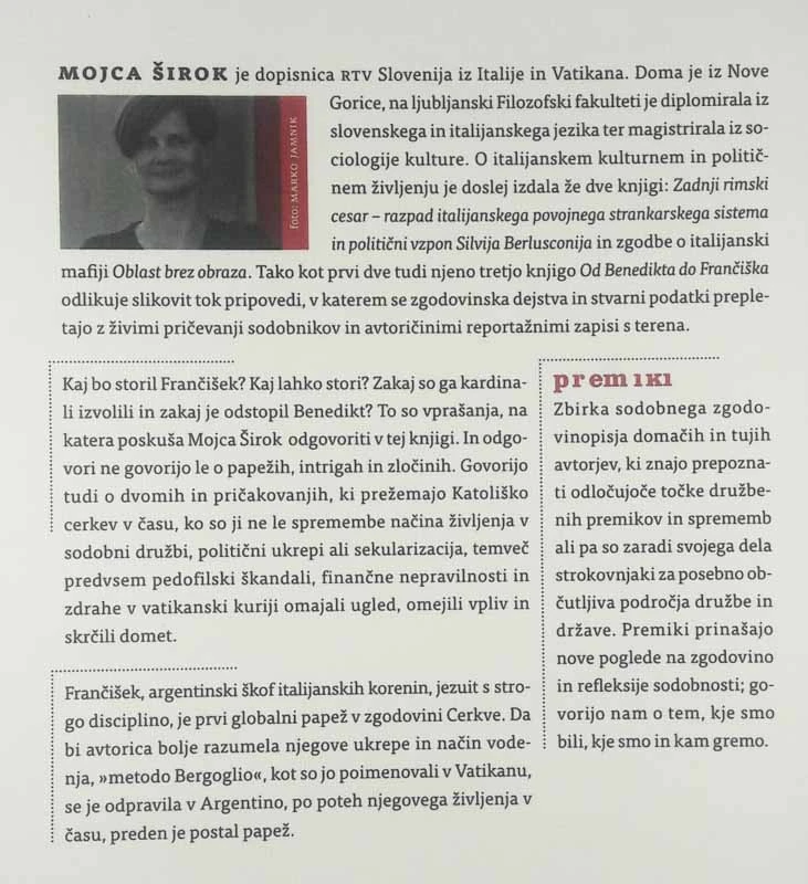 OD BENEDIKTA DO FRANČIŠKA, Mojca Širok