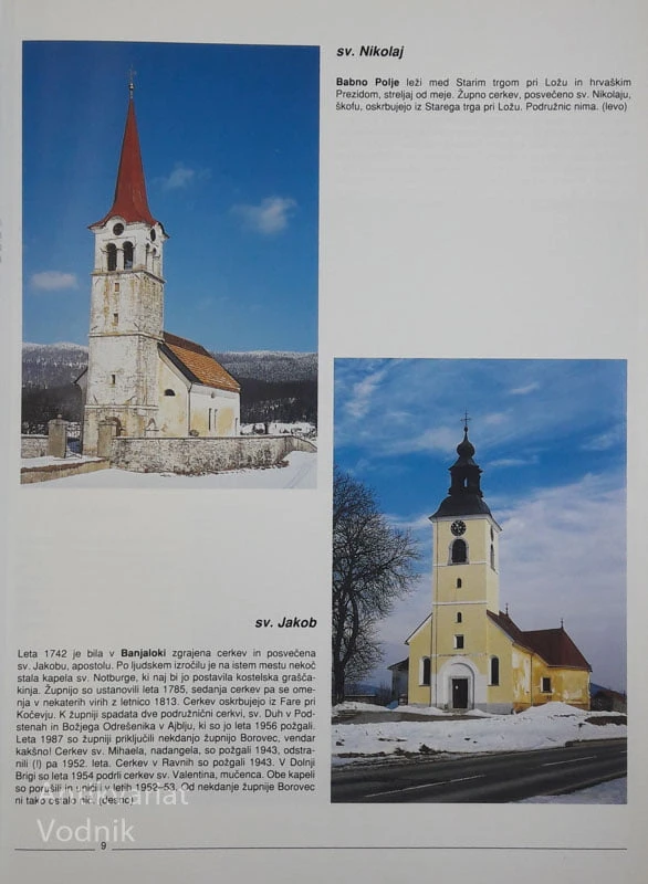 CERKVE NA SLOVENSKEM, Farne cerkve ljubljanske nadškofije