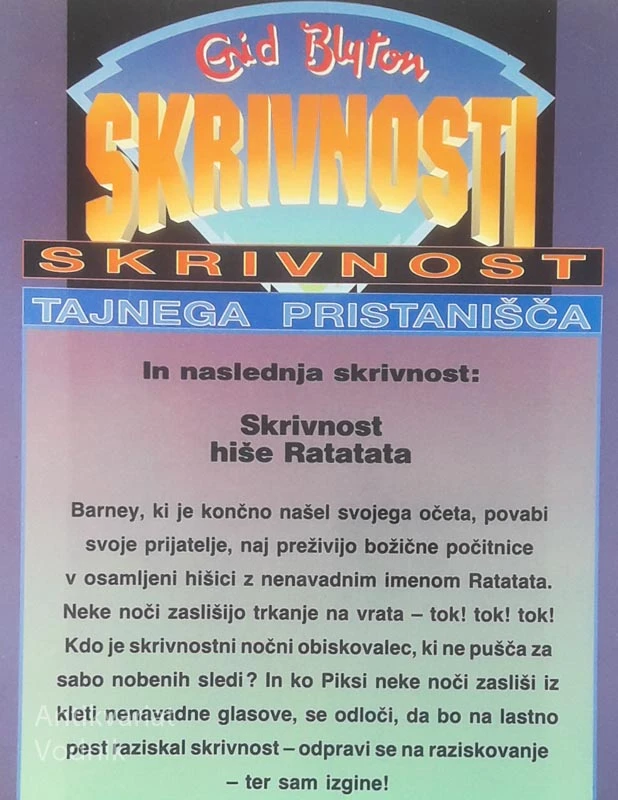 SKRIVNOST TAJNEGA PRISTANIŠČA, Enid Blyton