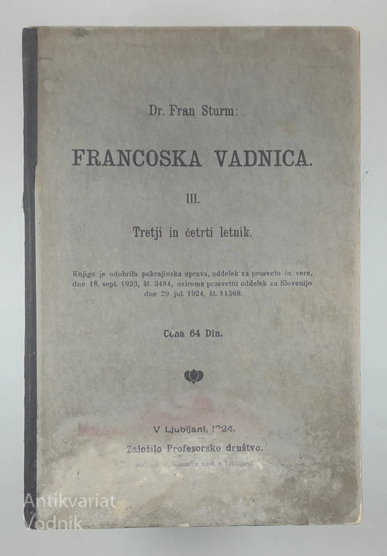 FRANCOSKA VADNICA III, Dr. Fran Sturm
