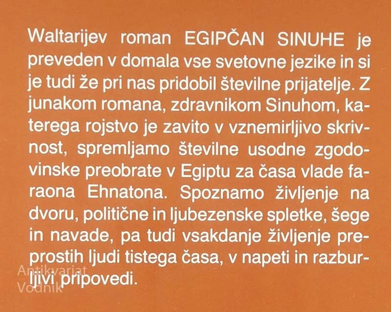 EGIPČAN SINUHE, Mika Waltari