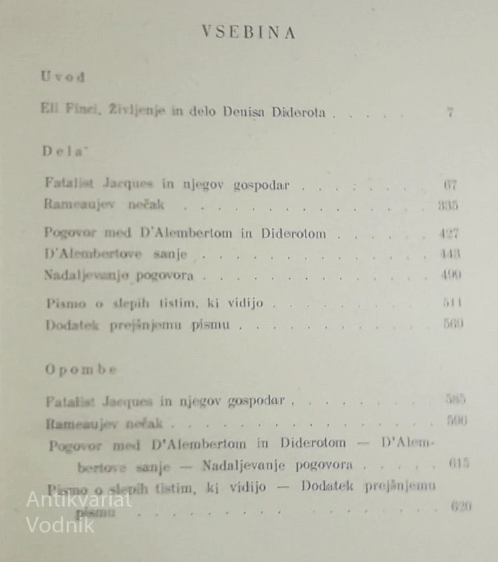 IZBRANA DELA, Denis Diderot
